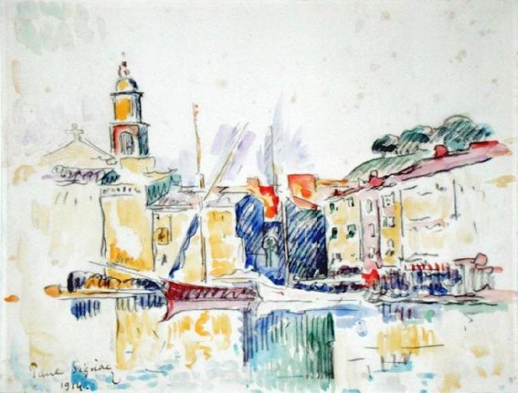 Paul Signac French Port of St. Tropez France oil painting art